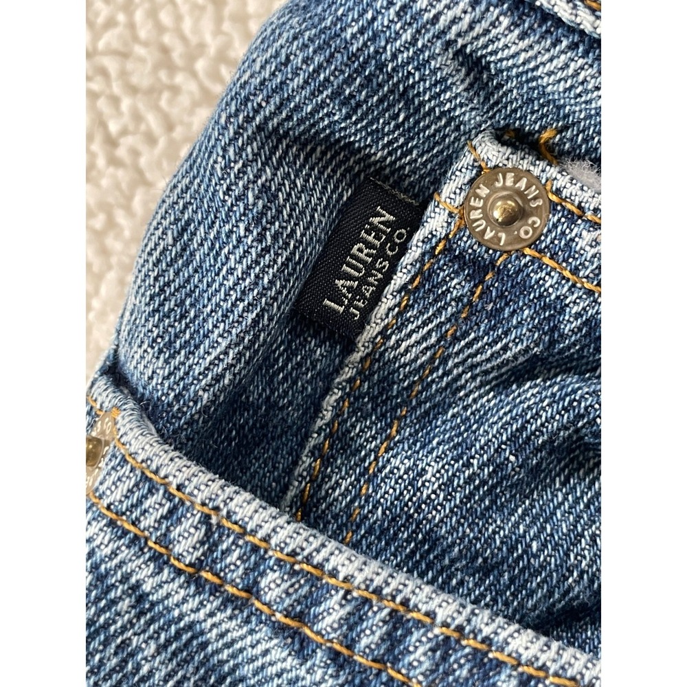 Vintage 90s Lauren Ralph Lauren Womens 34 Jeans Blue High Rise Straight Leg - Picture 7 of 16